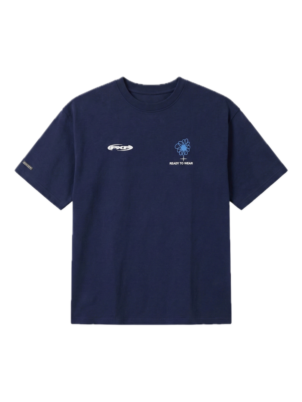 PROJECT X PARIS CAMISETA OVERSIZED FLOR ESPALDA AZUL MARINO