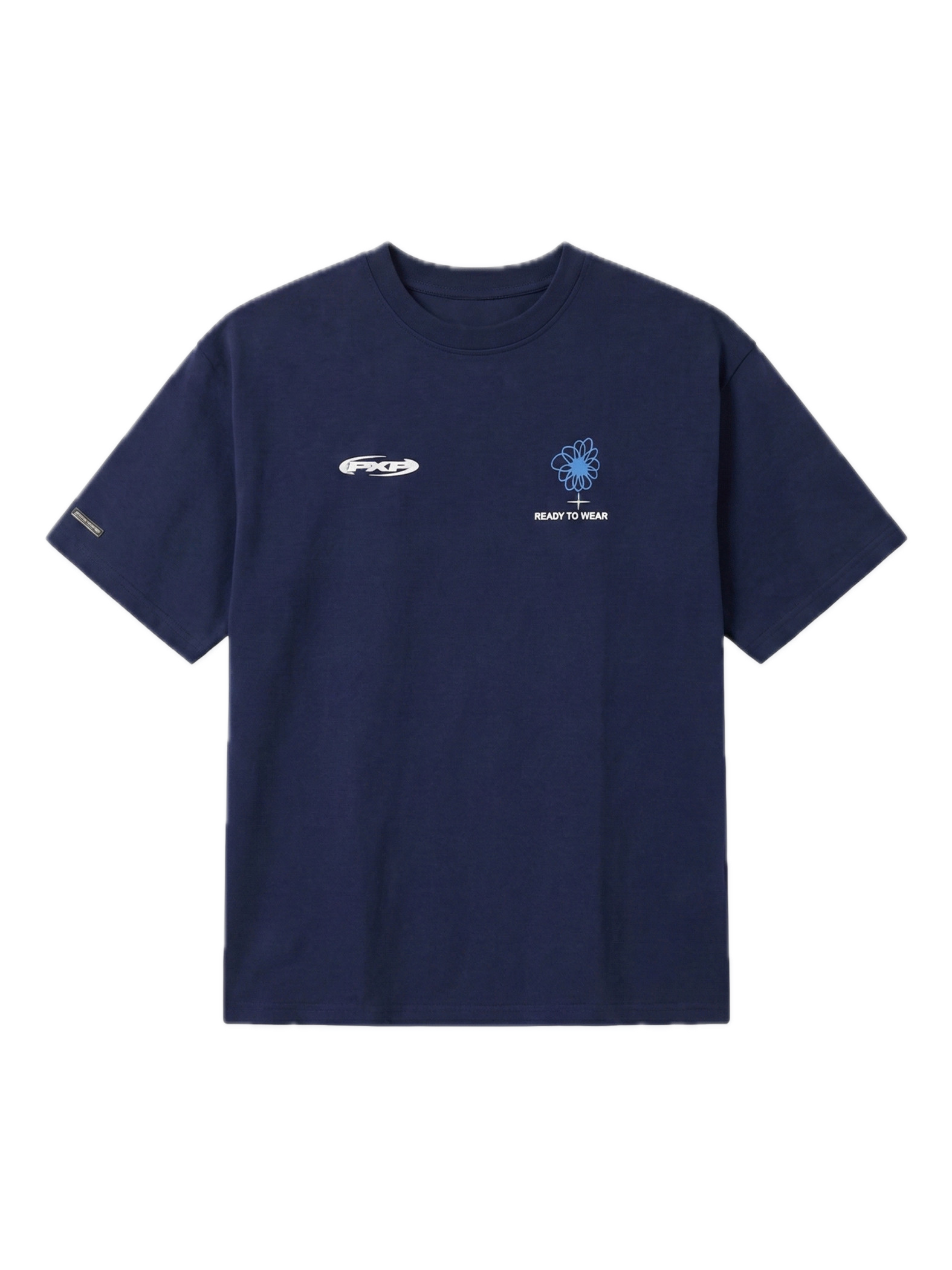 PROJECT X PARIS CAMISETA OVERSIZED FLOR ESPALDA AZUL MARINO