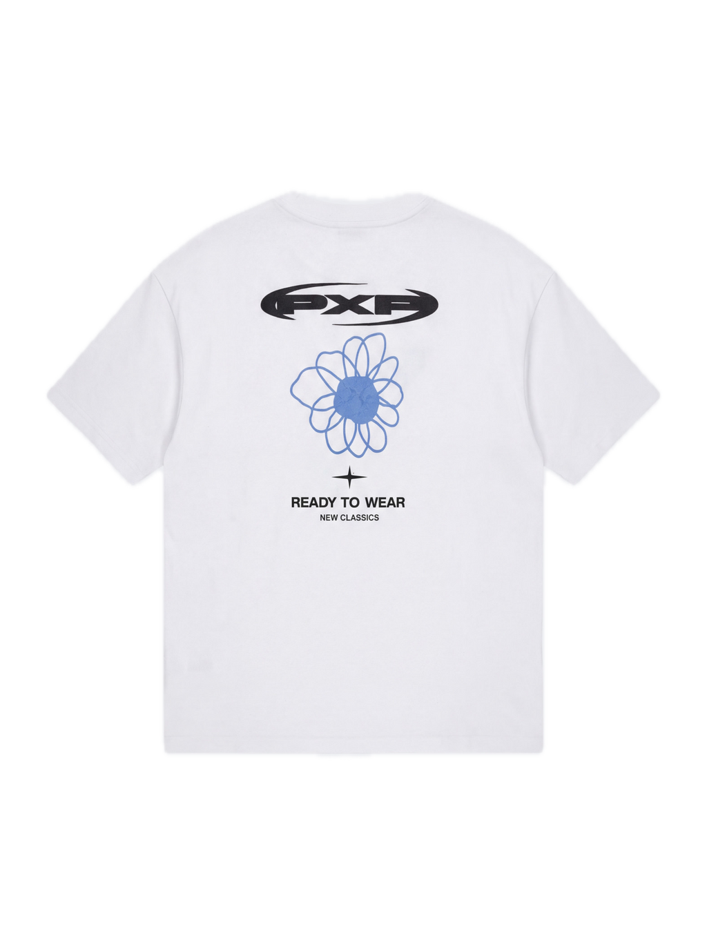 PROJECT X PARIS CAMISETA OVERSIZED FLOR ESPALDA BLANCA