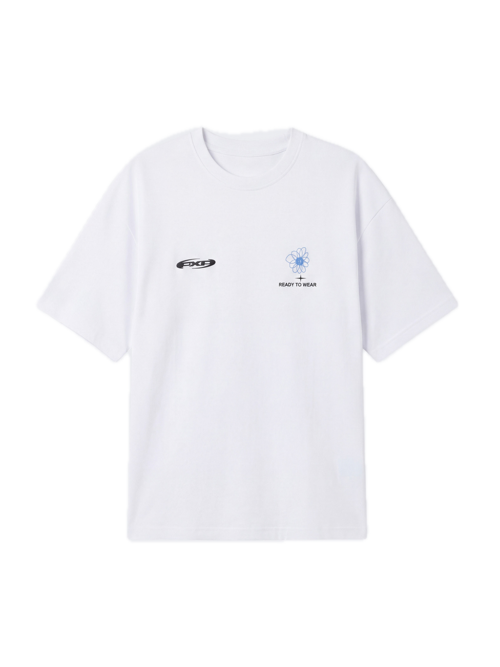 PROJECT X PARIS CAMISETA OVERSIZED FLOR ESPALDA BLANCA