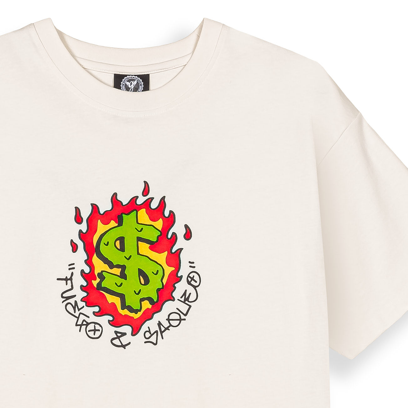 GRIMEY THE SHELTER BUCKS TO BURN CAMISETA REGULAR FIT BLANCO ROTO