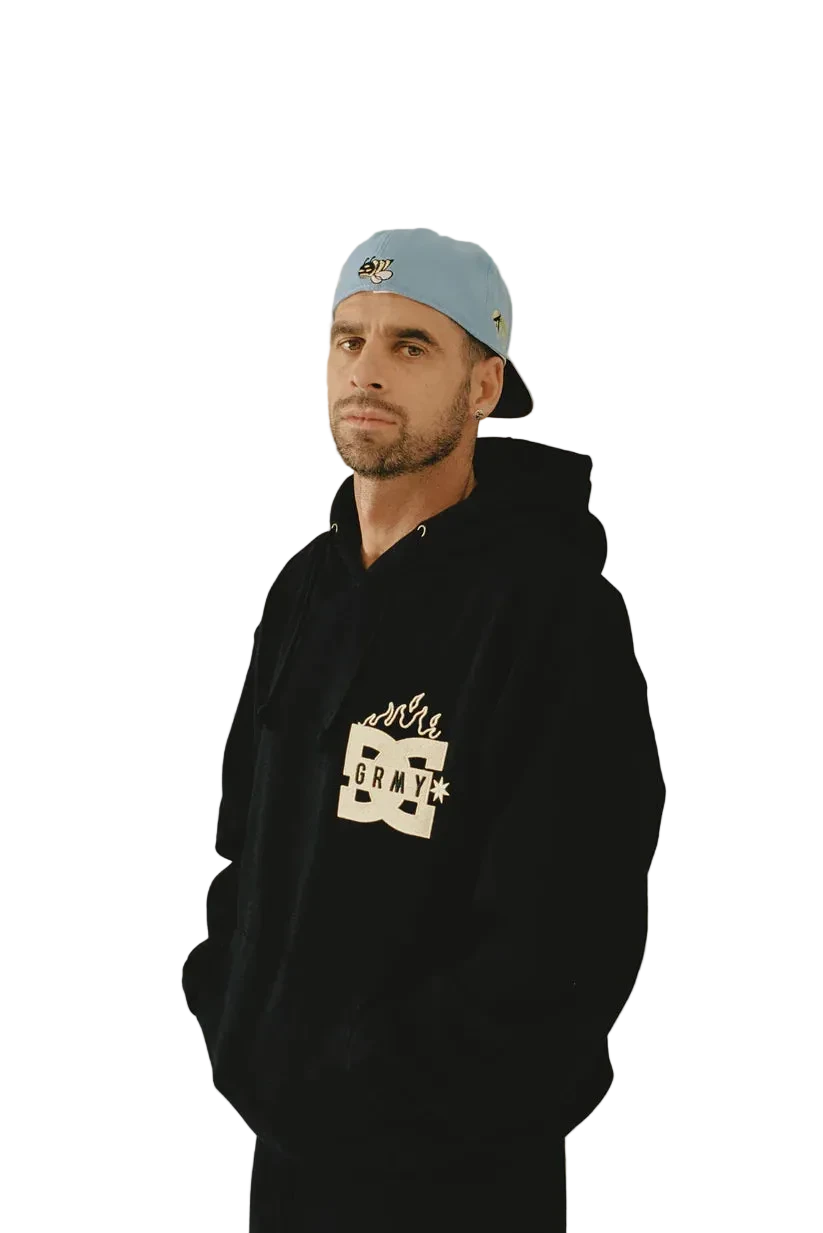 GRIMEY THE SWARM DC SHOES X GRIMEY SUDADERA BOXY NEGRA