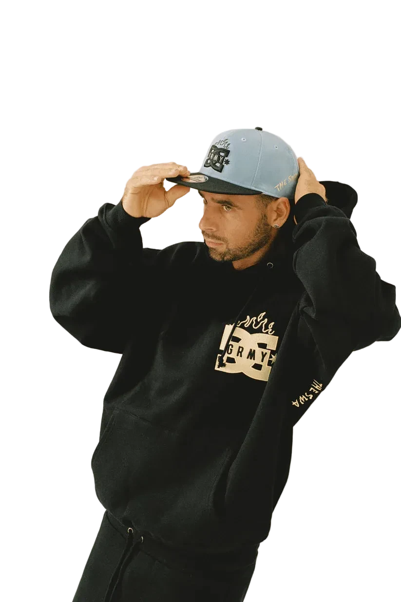 GRIMEY THE SWARM DC SHOES X GRIMEY SUDADERA BOXY NEGRA