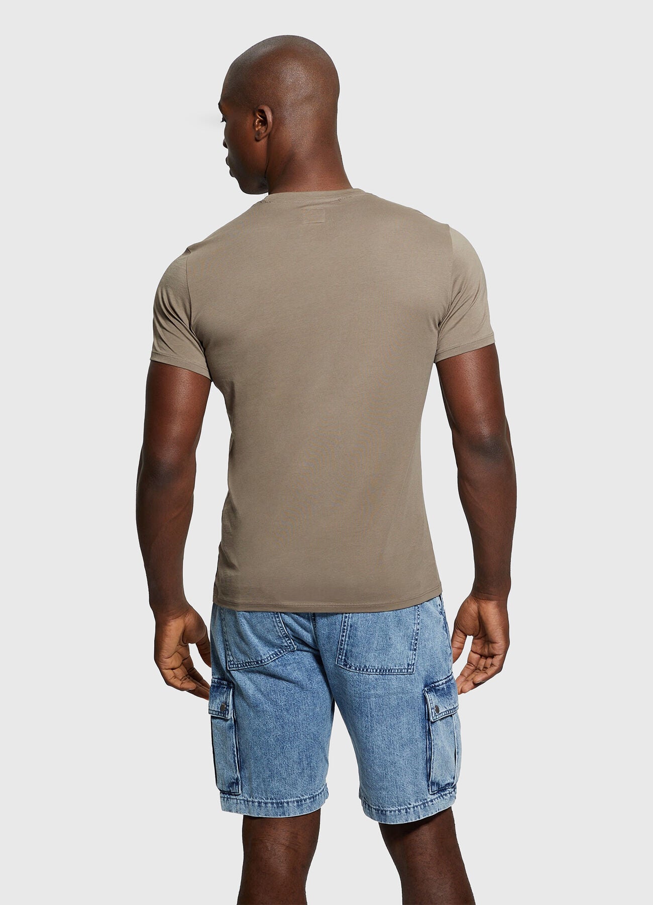 GUESS EMB PIMA CAMISA REGULAR FIT MARRÓN