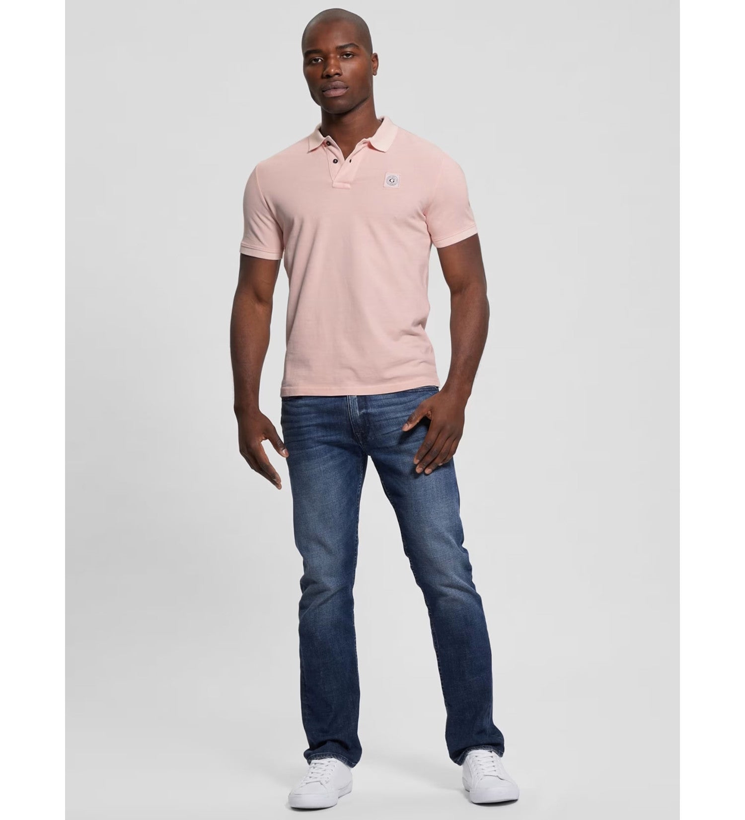GUESS WASHED POLO REGULAR FIT ROSA
