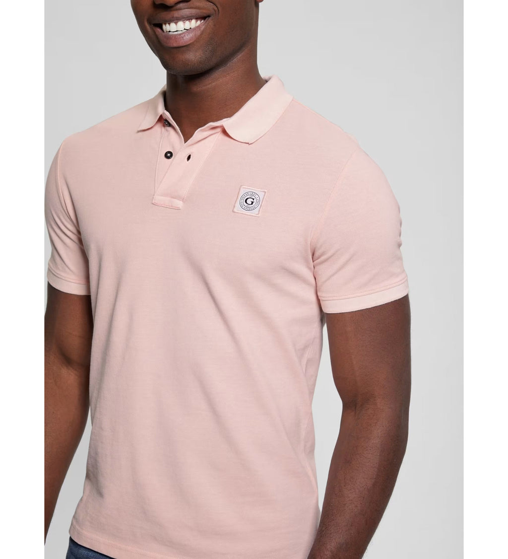 GUESS WASHED POLO REGULAR FIT ROSA