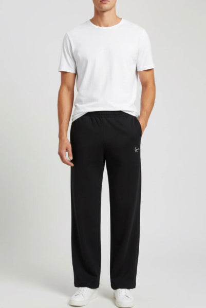 KARL KANI PANTALÓN CHANDAL OVERSIZE SIGNATURE STRAIGHT  NEGRO