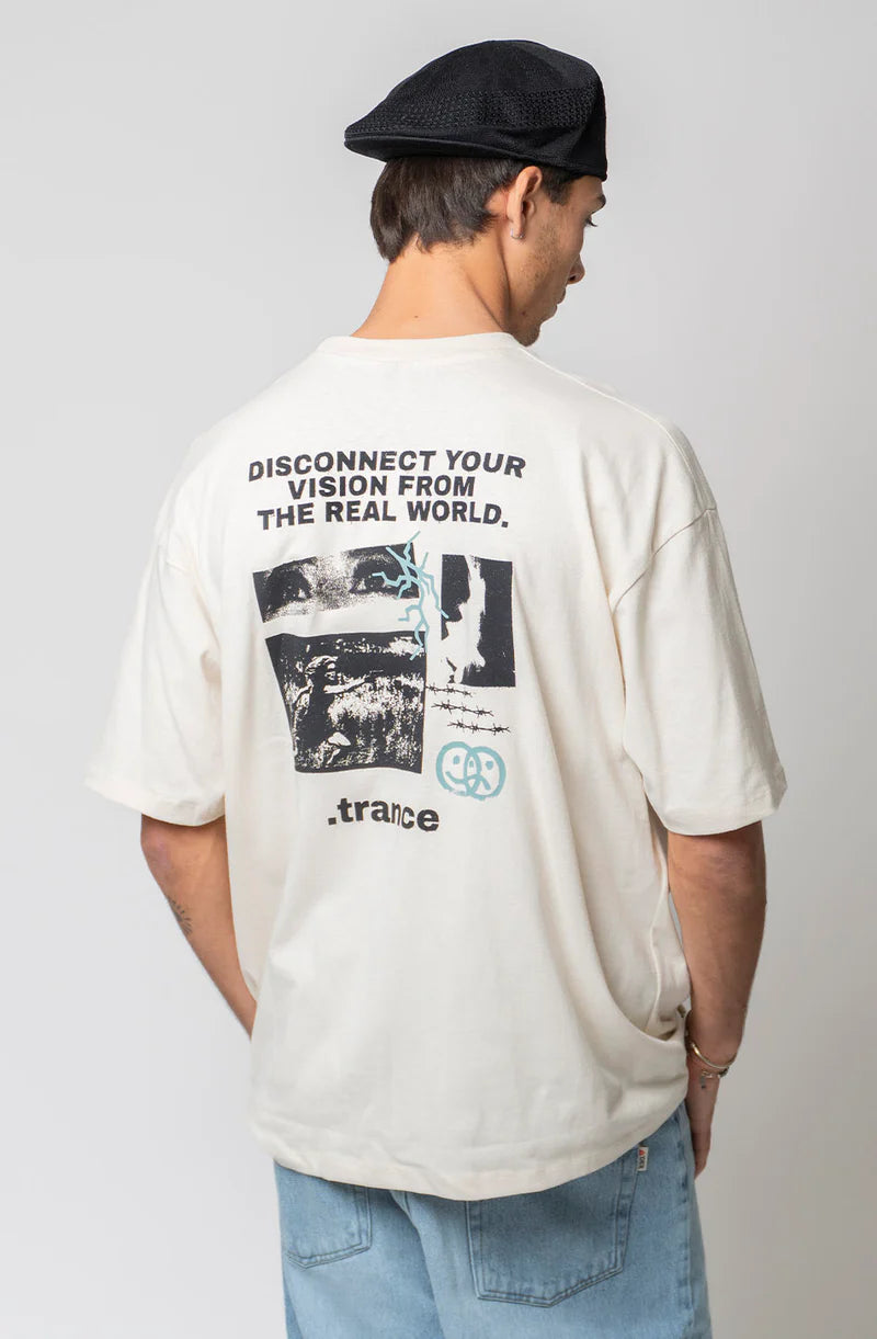 KAOTIKO CAMISETA DISCONNECTED YOUR VISION ORGANIC COTON INVORY