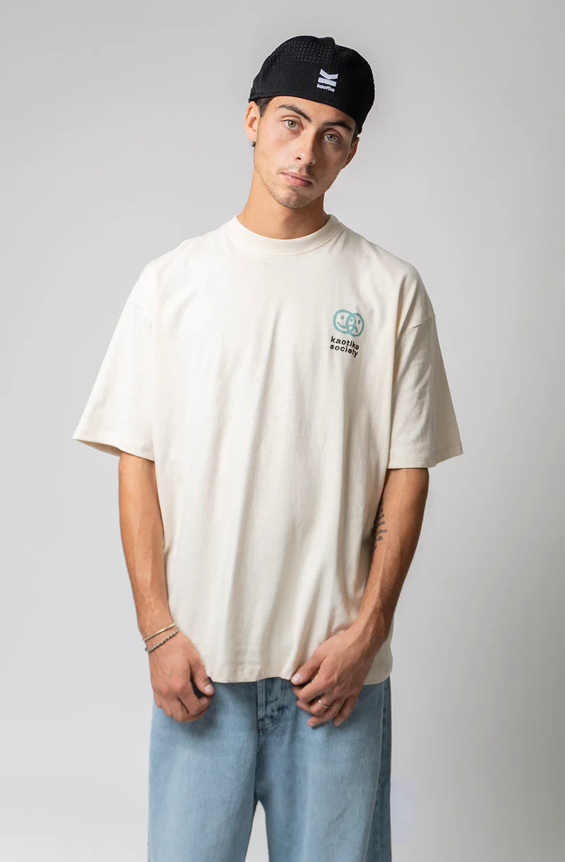 KAOTIKO CAMISETA DISCONNECTED YOUR VISION ORGANIC COTON INVORY