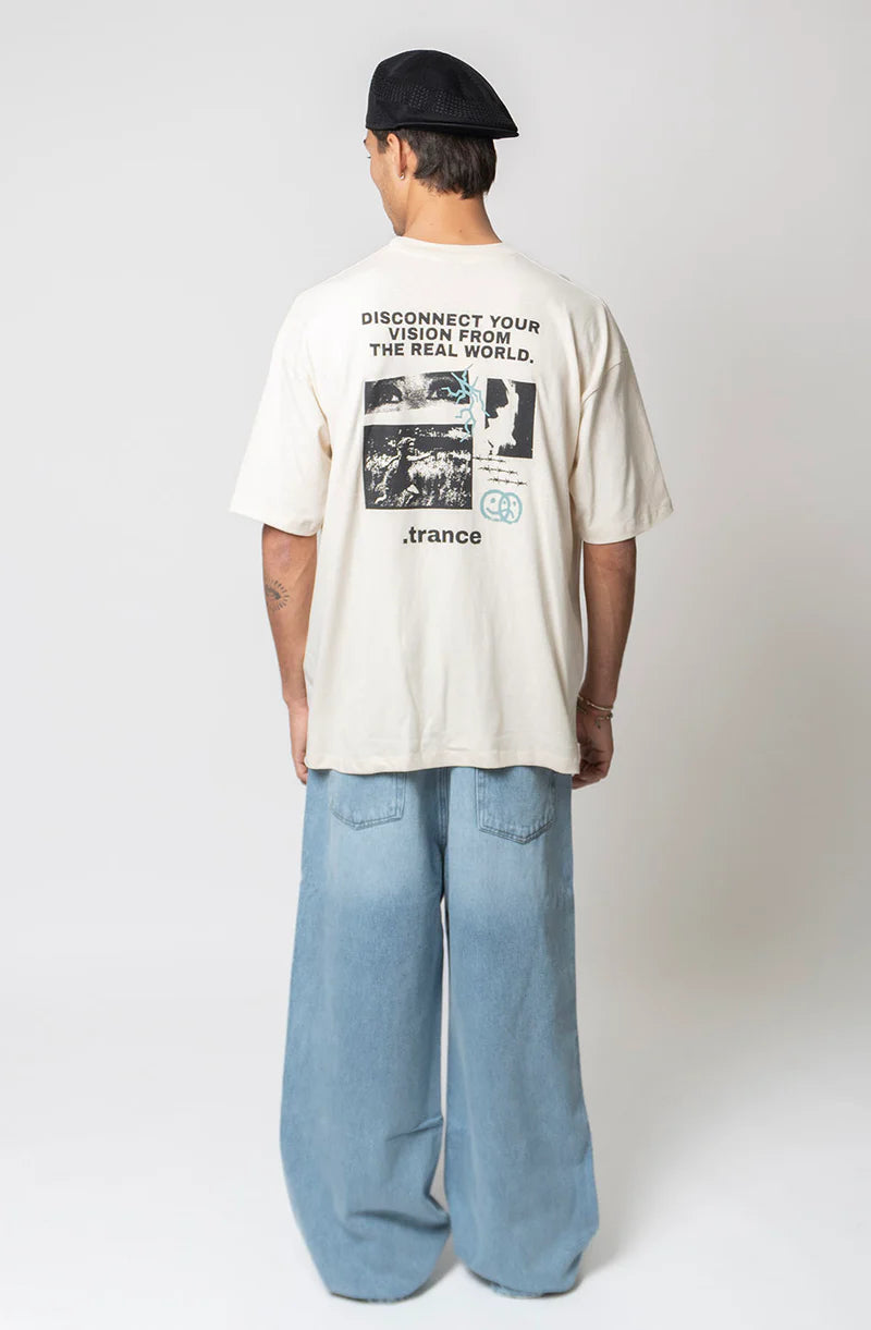 KAOTIKO CAMISETA DISCONNECTED YOUR VISION ORGANIC COTON INVORY