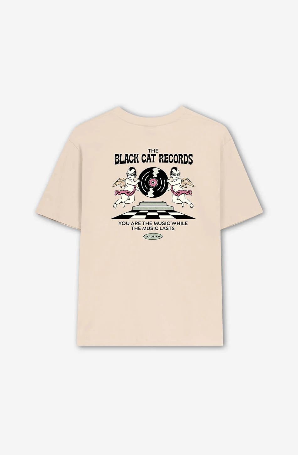 KAOTIKO CAMISETA WASHED THE BLACK CAT ANGELS BONE