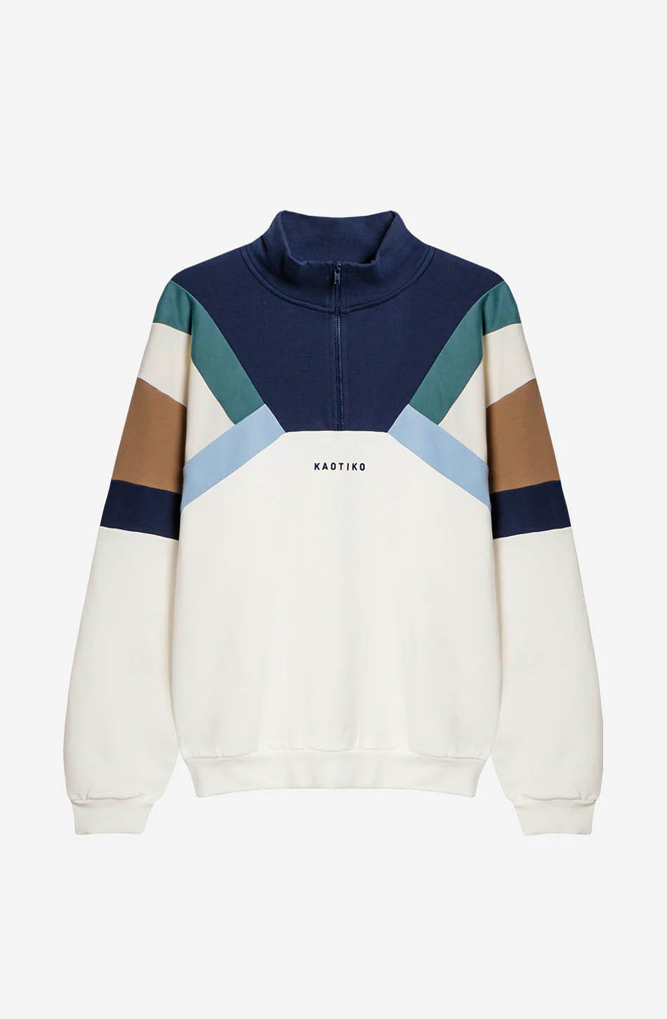 KAOTIKO SUDADERA QUARTER ZIP CREW ALECK IVORY/NAVY