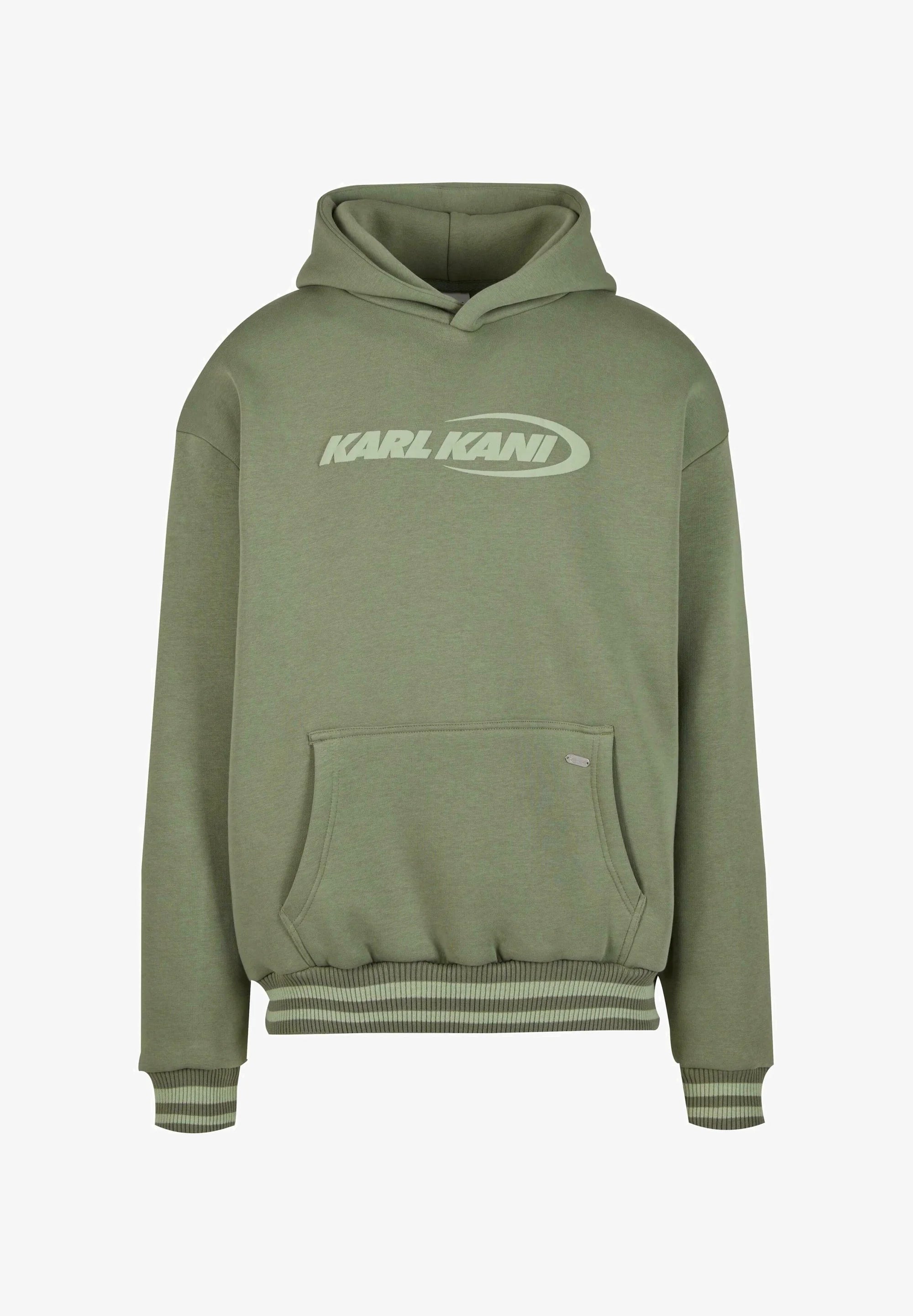KARL KANI ELLIPSE HOODIE SUDADERA CAPUCHA OVERSIZE FIT OLIVA