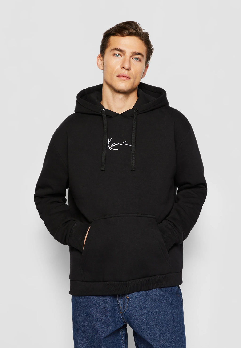 KARL KANI SIGNATURE HOODIE SUDADERA CAPUCHA REGULAR FIT NEGRA