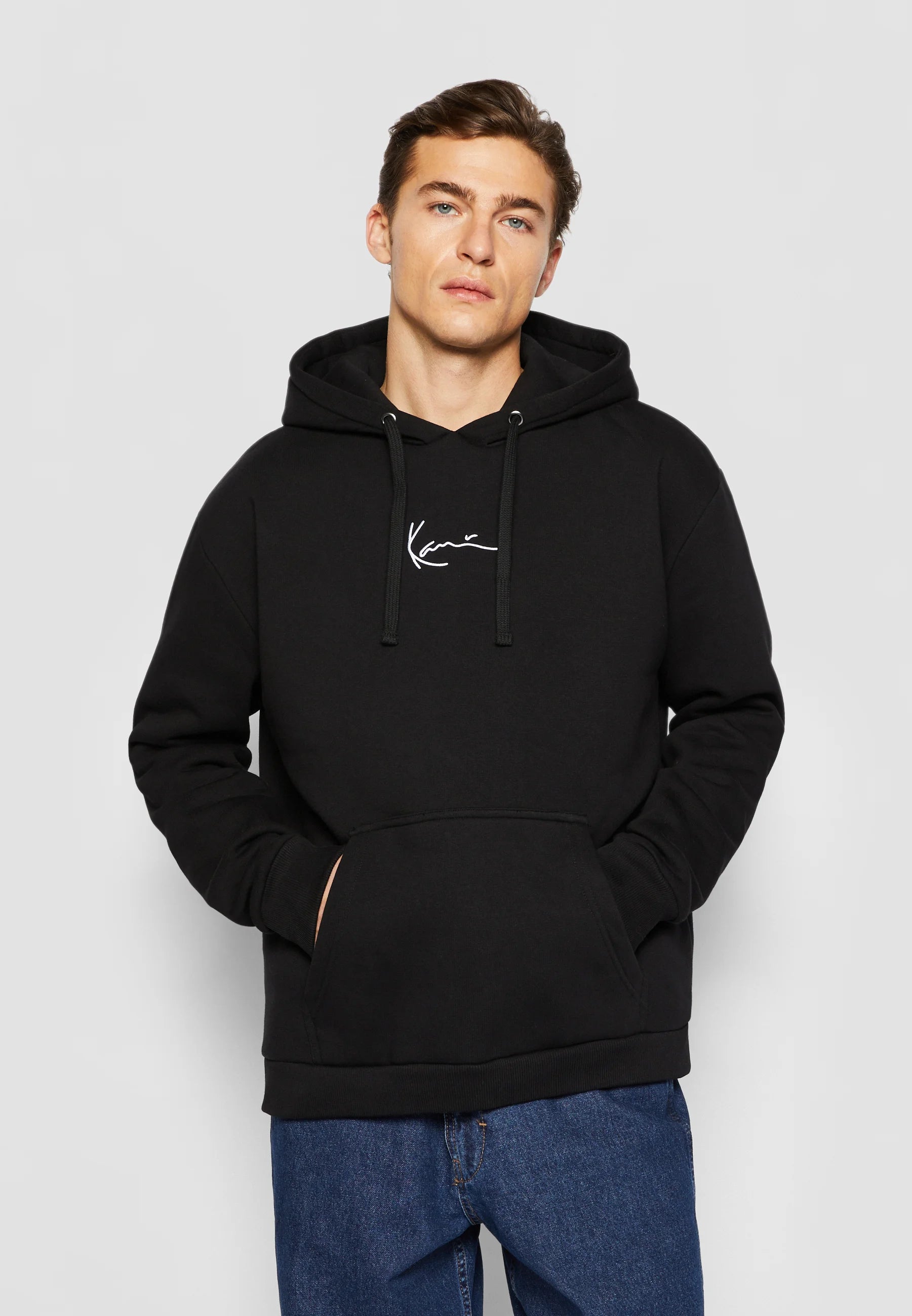 KARL KANI SIGNATURE HOODIE SUDADERA CAPUCHA REGULAR FIT NEGRA
