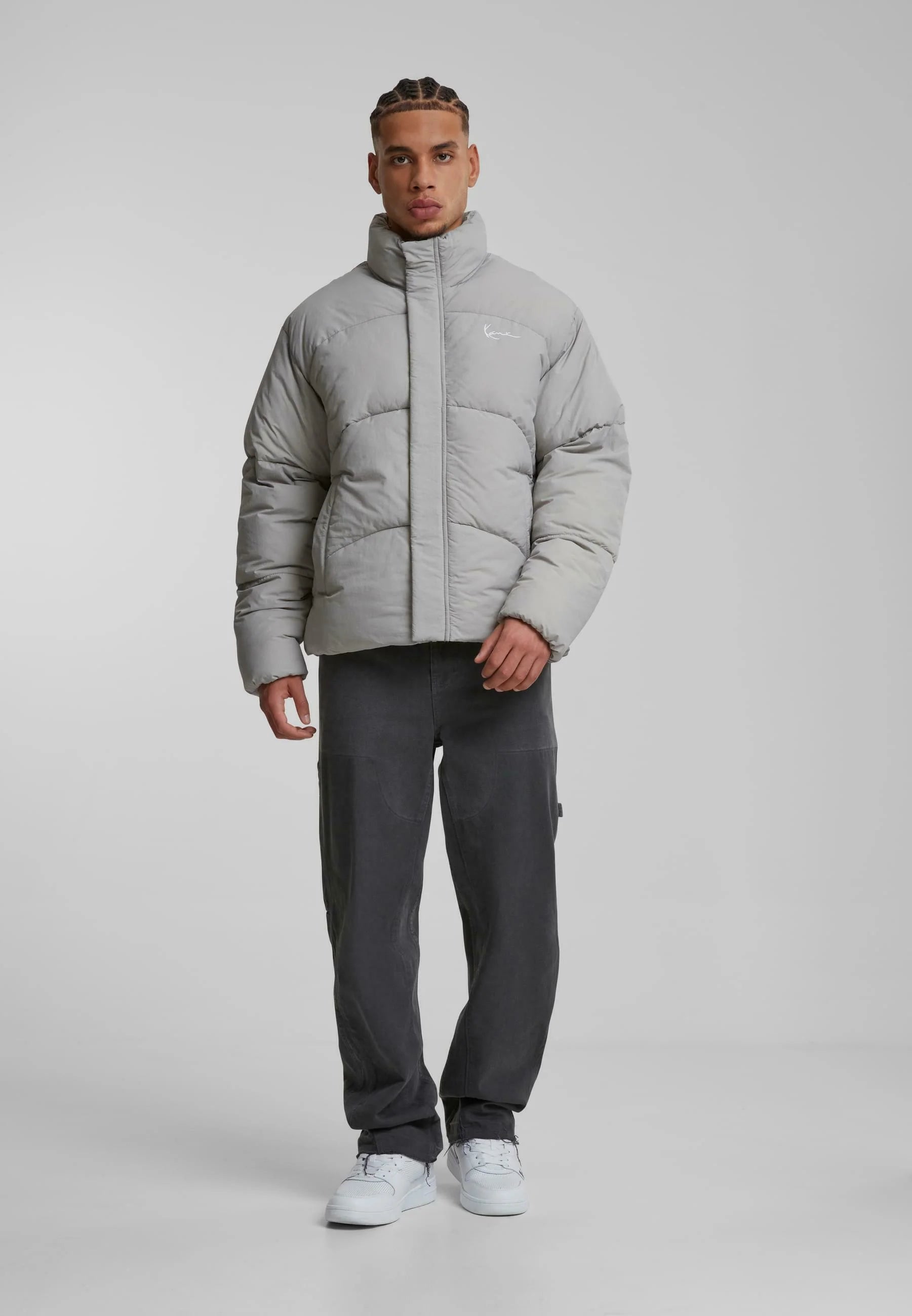 KARL KANI SMALL SIGNATURE PUFFER CHAQUETA GRIS