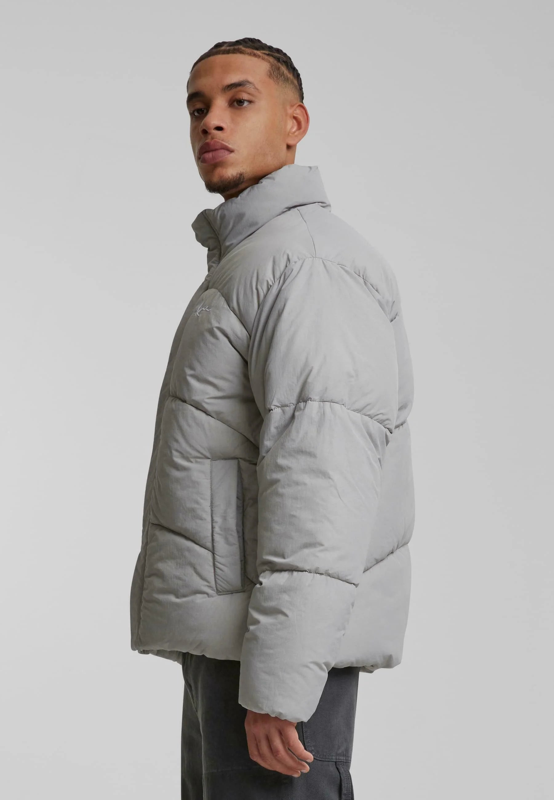 KARL KANI SMALL SIGNATURE PUFFER CHAQUETA GRIS
