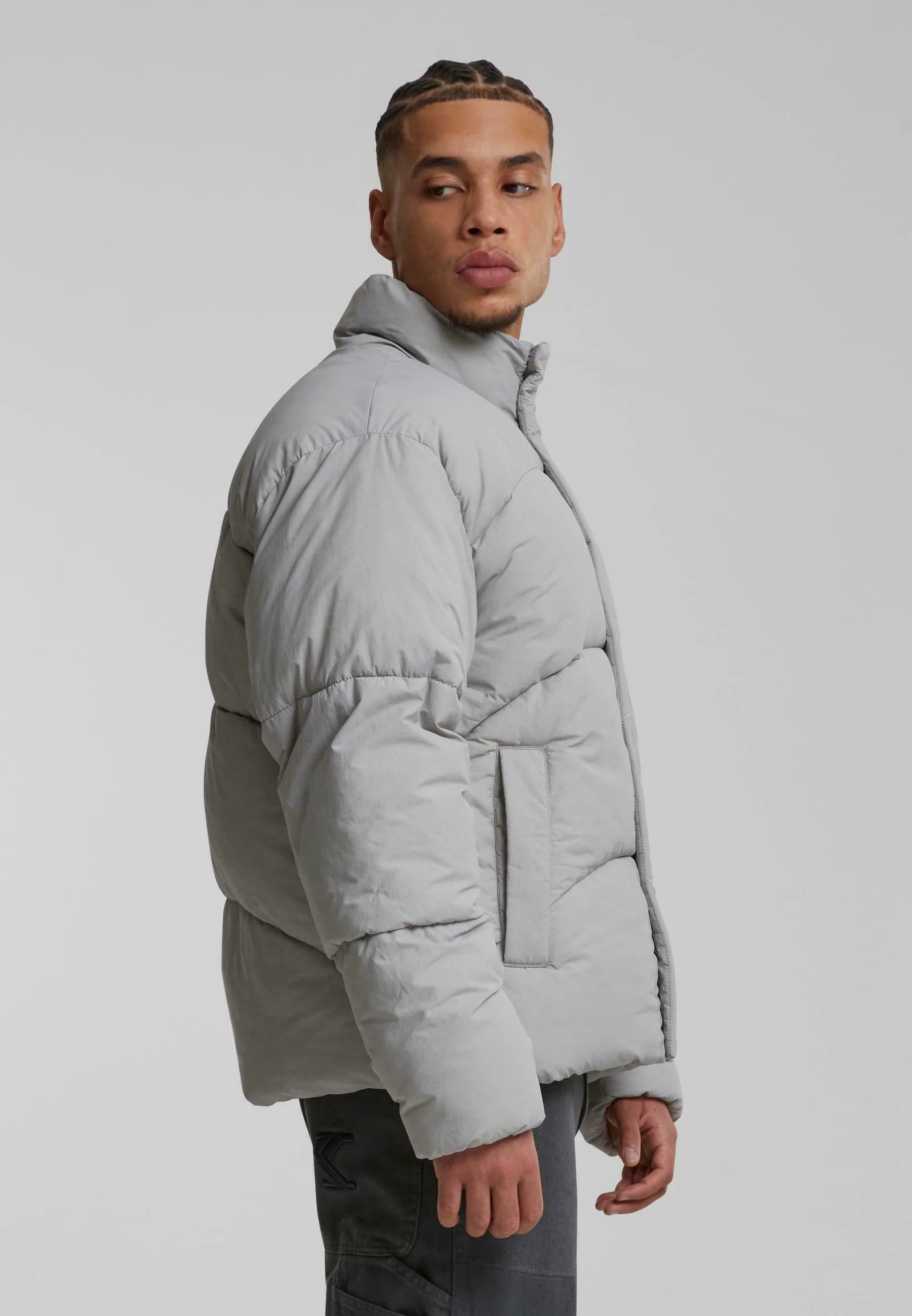 KARL KANI SMALL SIGNATURE PUFFER CHAQUETA GRIS