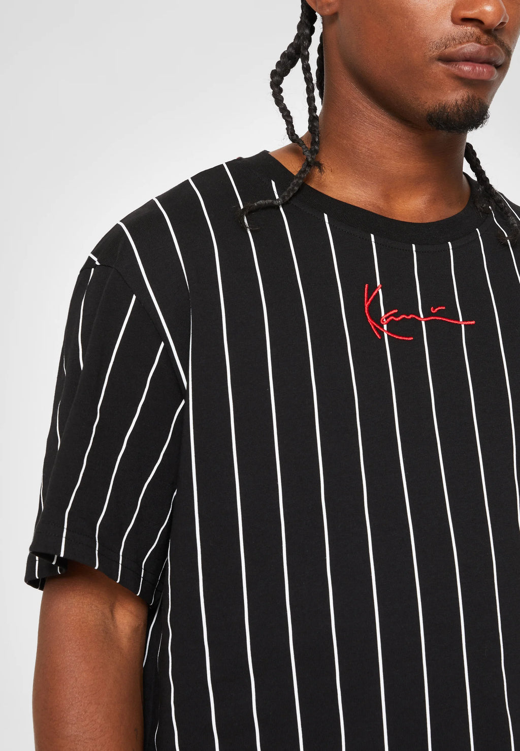 KARL KANI CAMISETA RAYAS SIGNATURE NEGRA