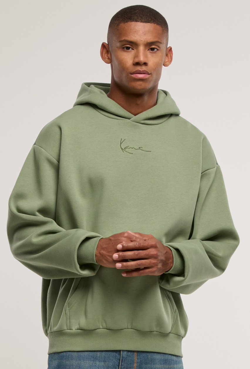 KARL KANI SUDADERA OVERSIZED CON CAPUCHA SIGNATURE VERDE