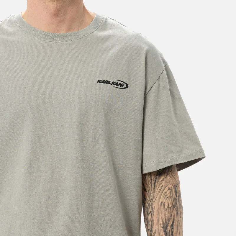 KARL KANI WOVEN RESIST LOVE CAMISETA GRIS CLARO