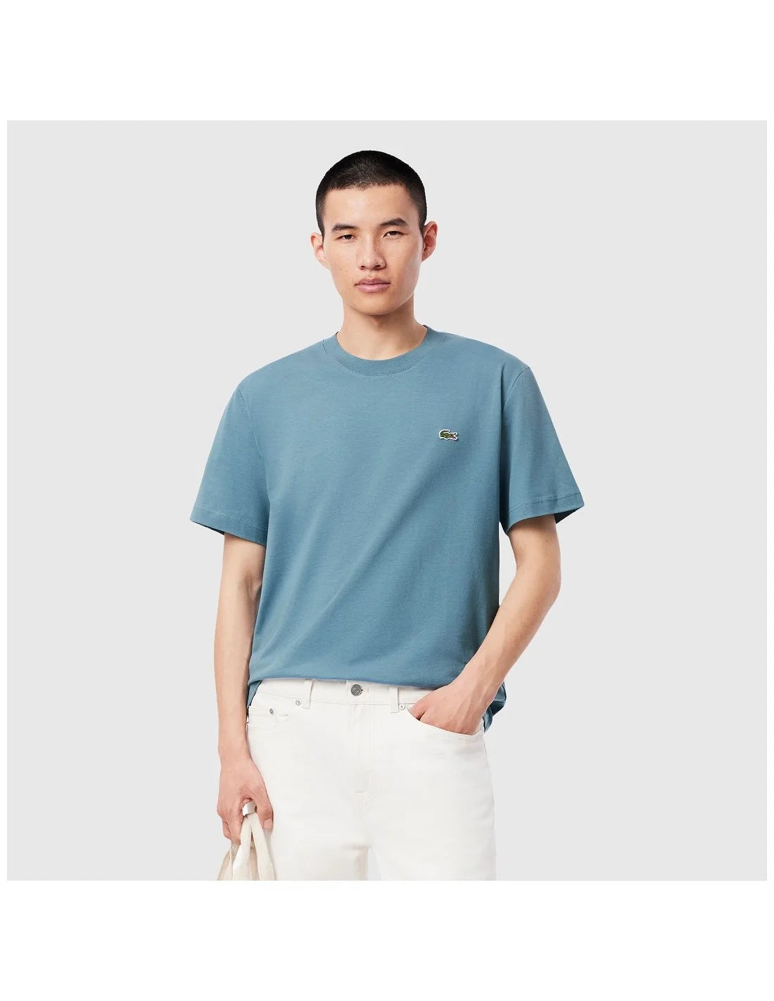 LACOSTE CAMISETA CORTE CLÁSICO CAMISETA CLASSIC FIT AZUL CLARO