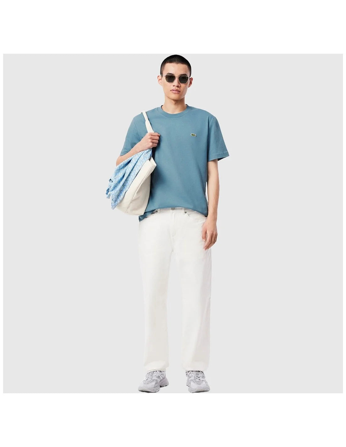 LACOSTE CAMISETA CORTE CLÁSICO CAMISETA CLASSIC FIT AZUL CLARO