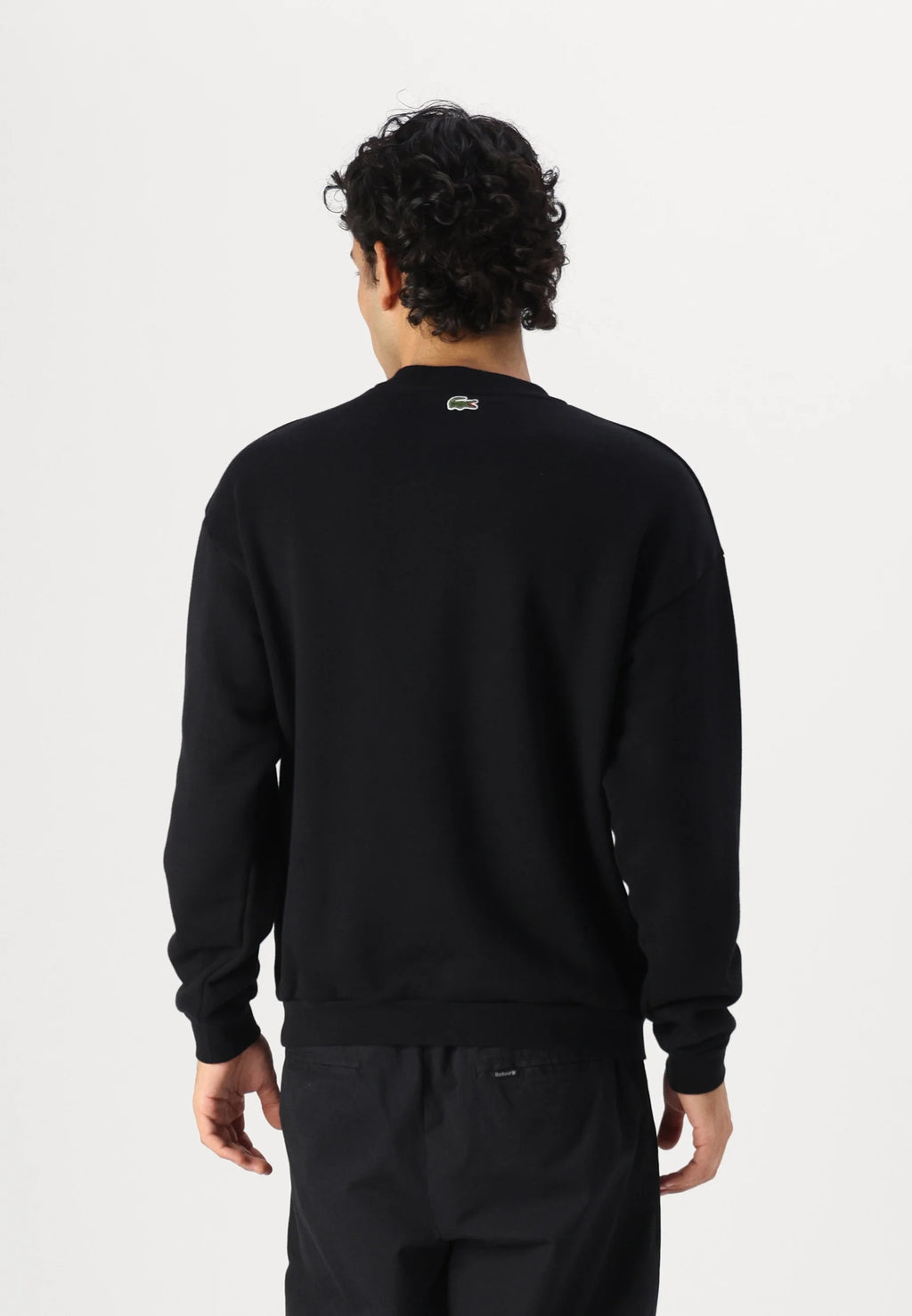 LACOSTE FELPA HOLGADA SUDADERA OVERSIZE FIT NEGRA
