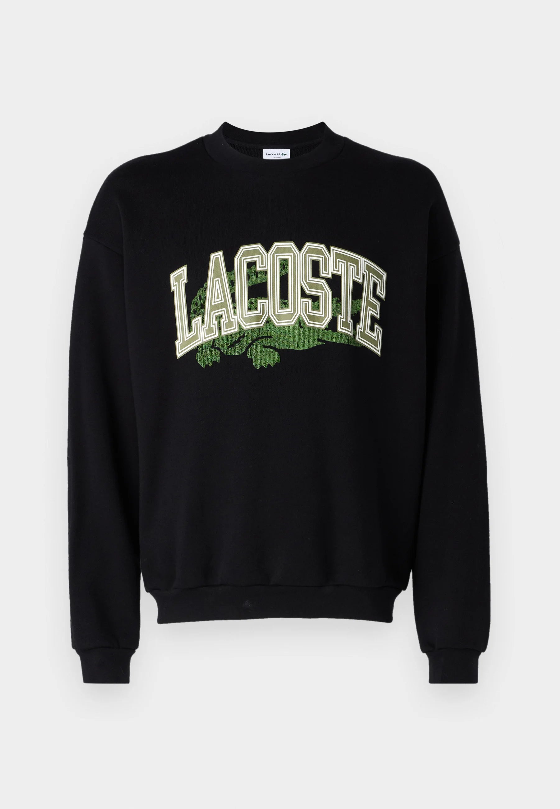 LACOSTE FELPA HOLGADA SUDADERA OVERSIZE FIT NEGRA