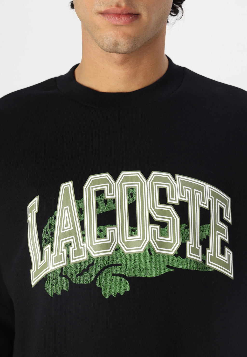 LACOSTE FELPA HOLGADA SUDADERA OVERSIZE FIT NEGRA