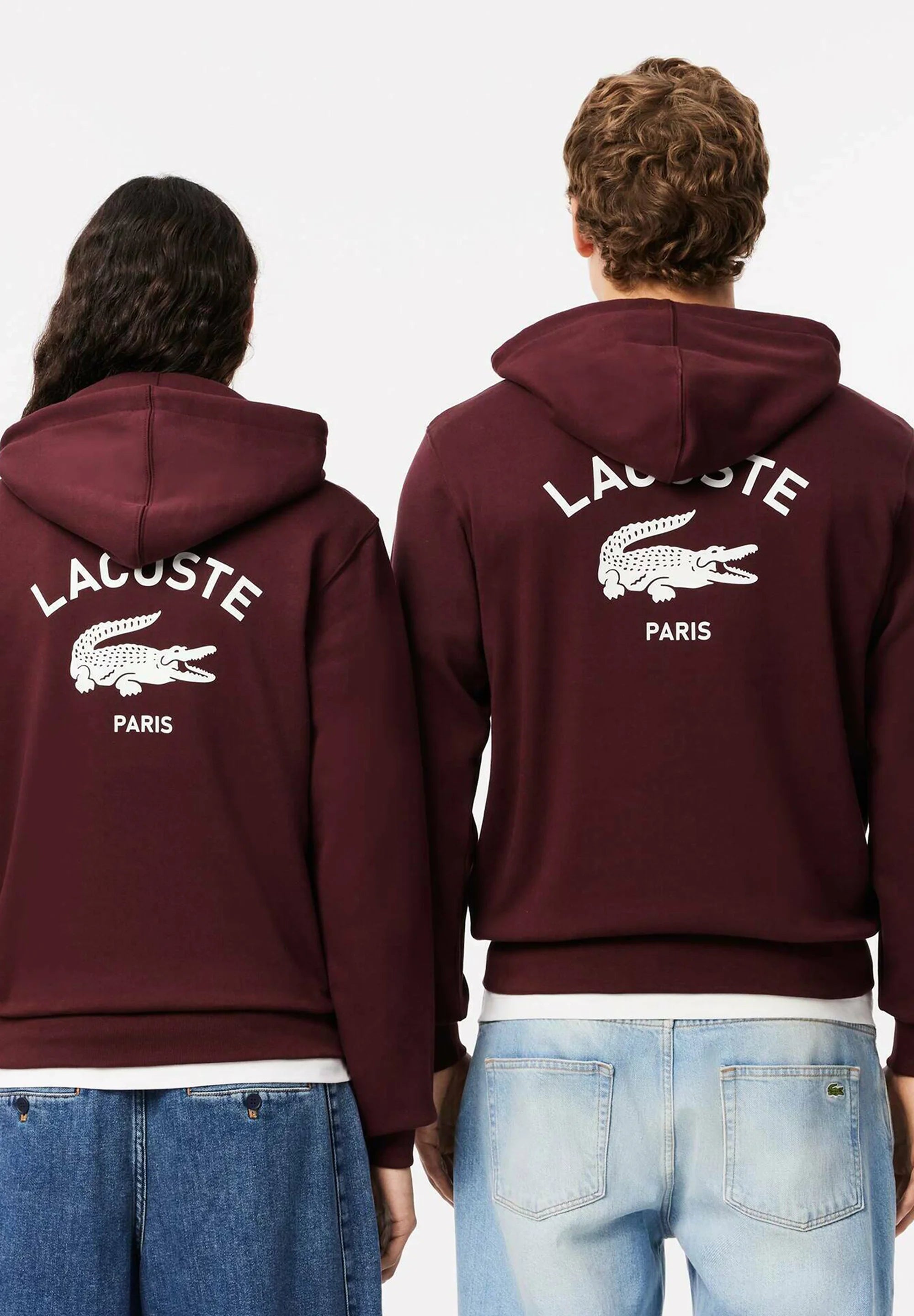 LACOSTE PARIS SUDADERA CAPUCHA  REGULAR FIT BURDEOS