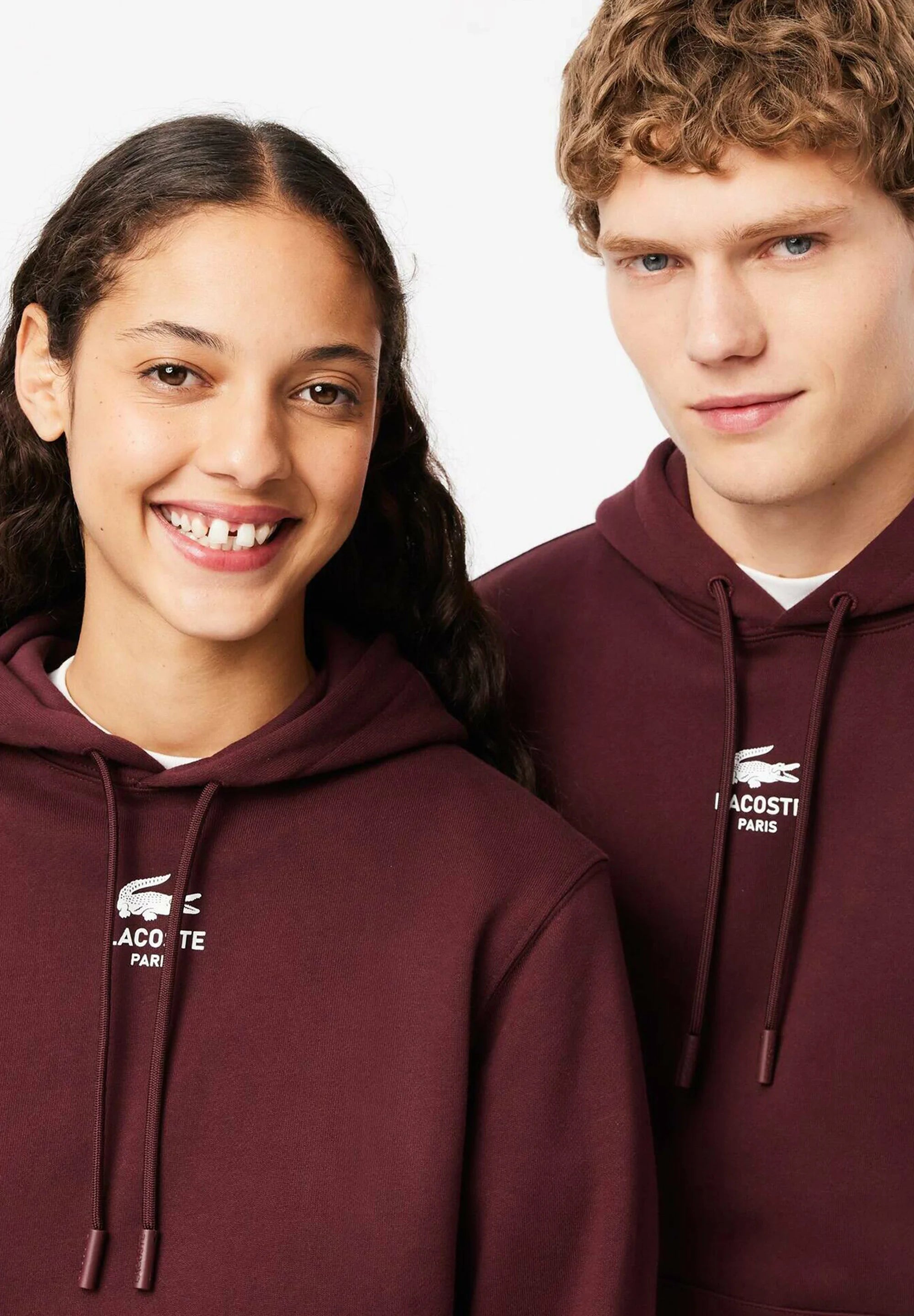 LACOSTE PARIS SUDADERA CAPUCHA  REGULAR FIT BURDEOS