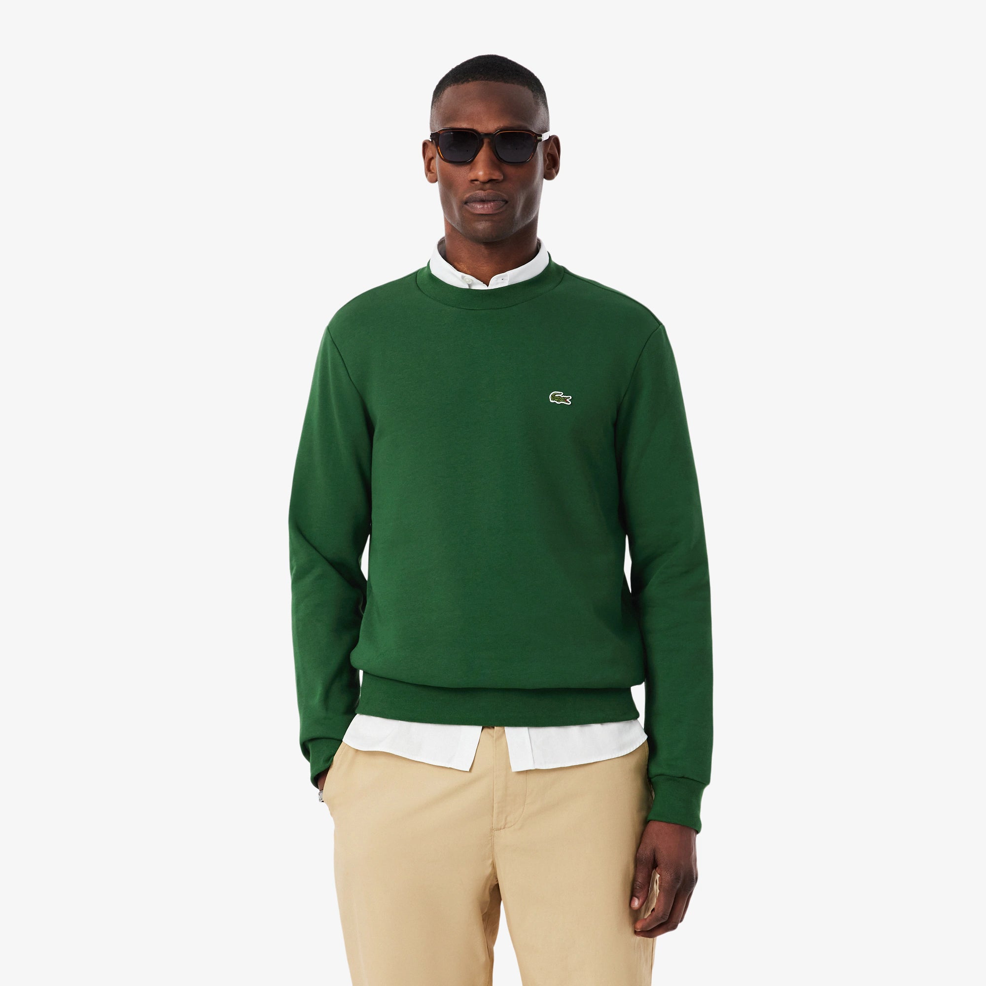 LACOSTE SWEATER JERSEY REGULAR FIT VERDE