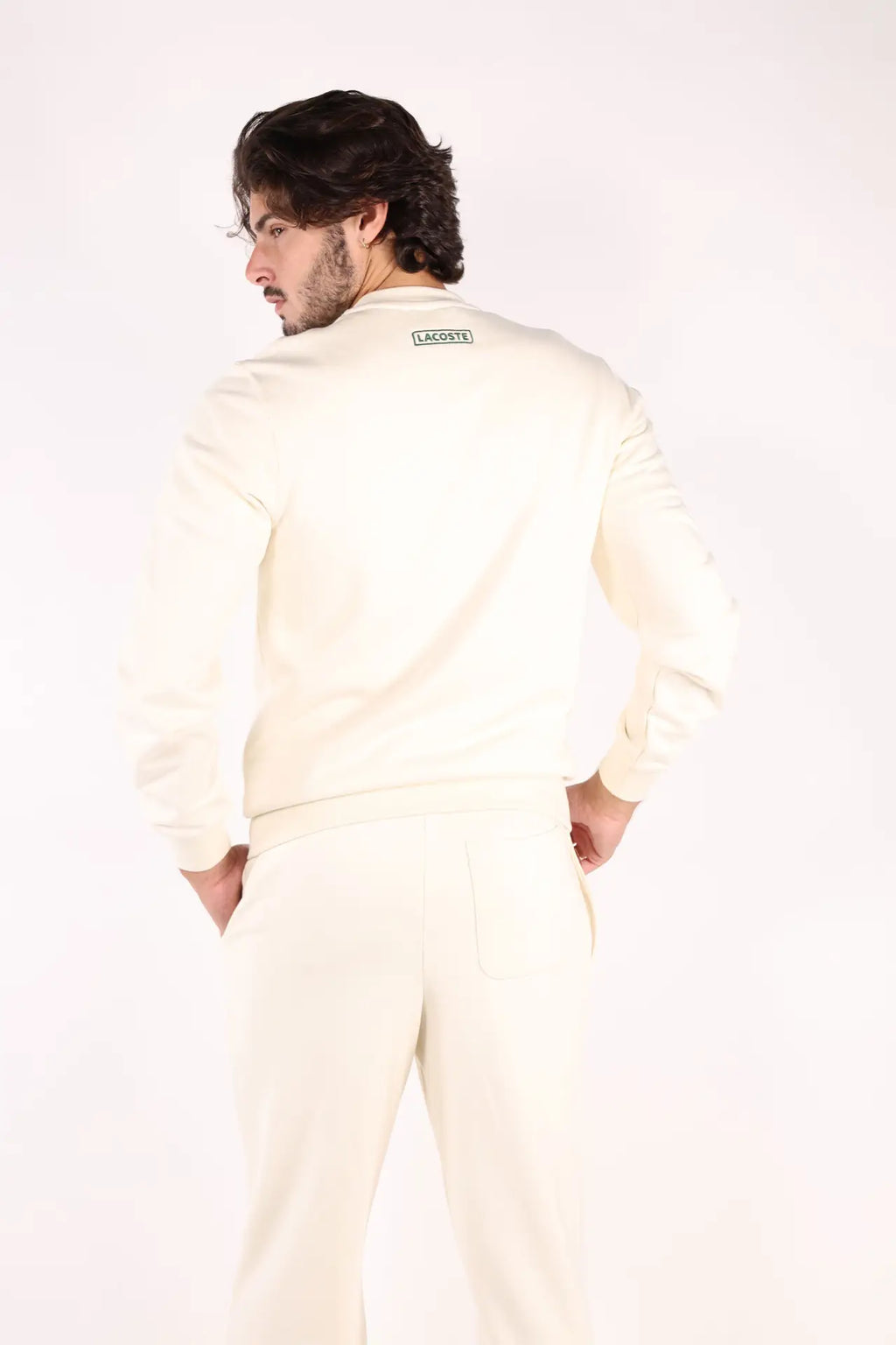 LACOSTE TENIS SUDADERA REGULAR FIT BEIGE