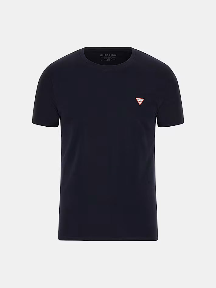 GUESS CORE CAMISETA LOGO PEQUEÑO  REGULAR FIT AZUL MARINO