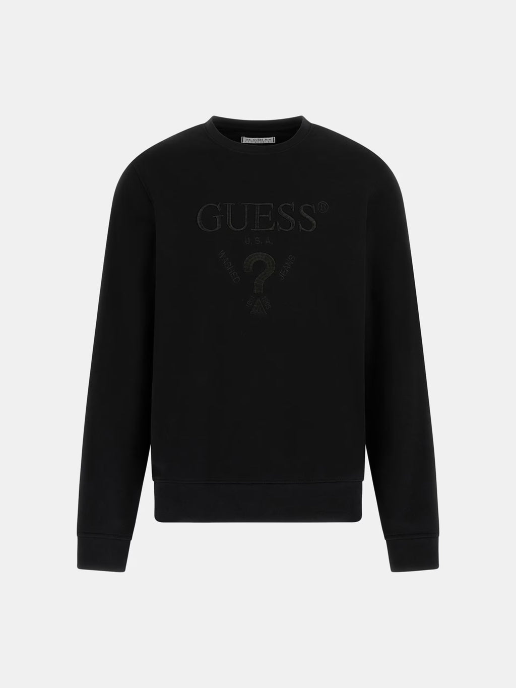 GUESS LOGOTIPO FRONTAL SUDADERA REGULAR FIT NEGRA