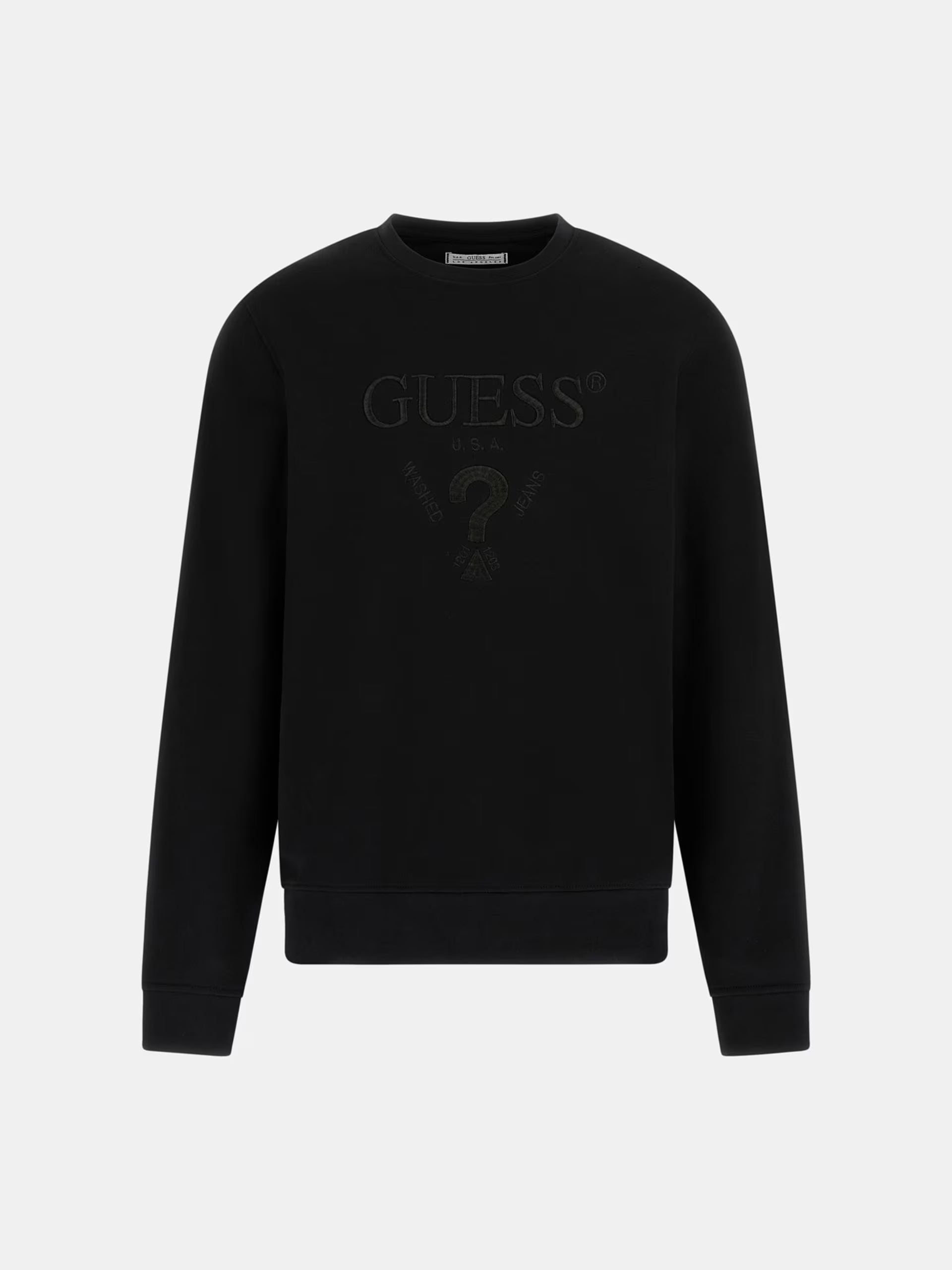 GUESS LOGOTIPO FRONTAL SUDADERA REGULAR FIT NEGRA