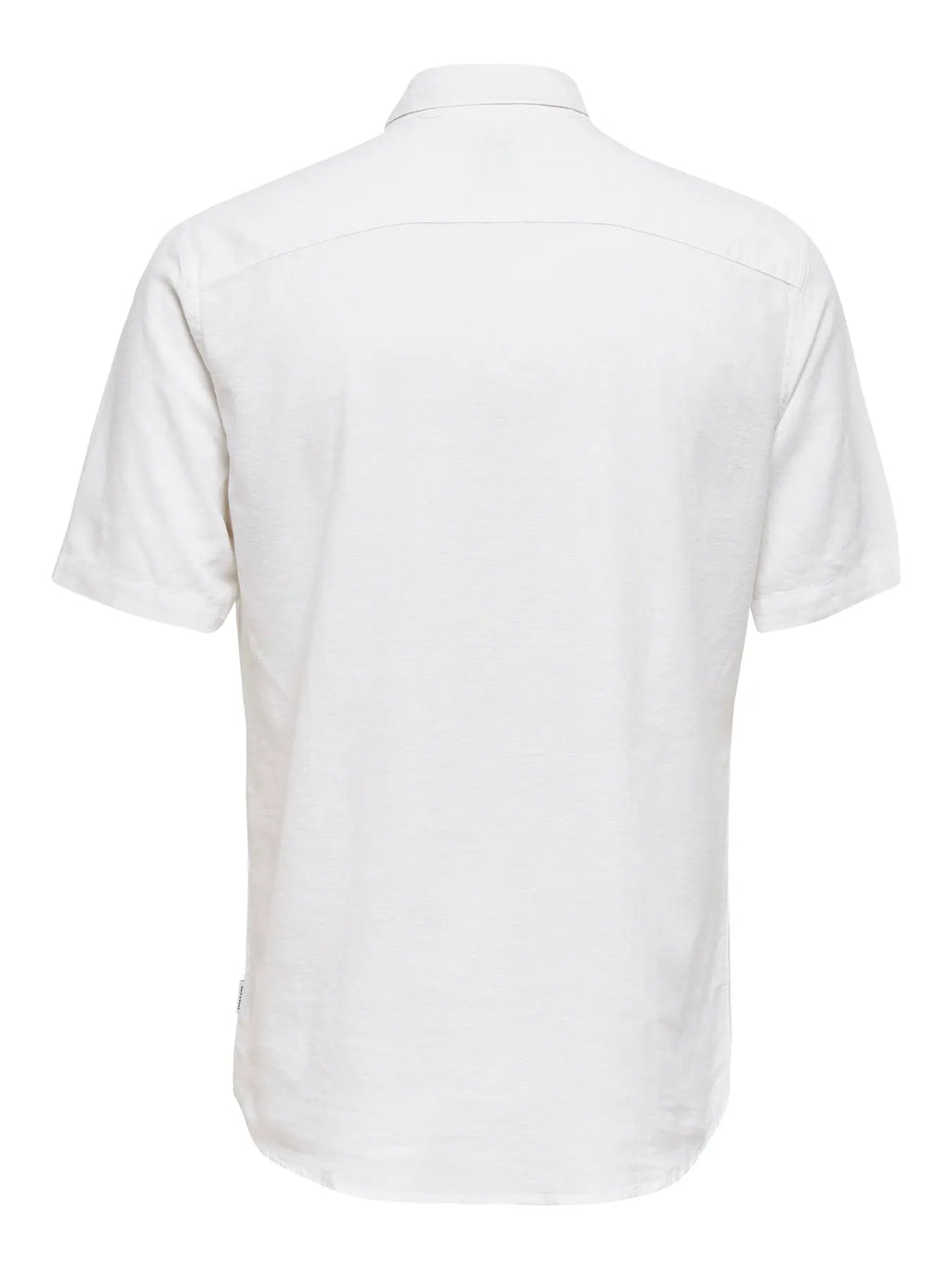 ONLY CAMISA LINO ONSCAIDEN MANGA CORTA BLANCA