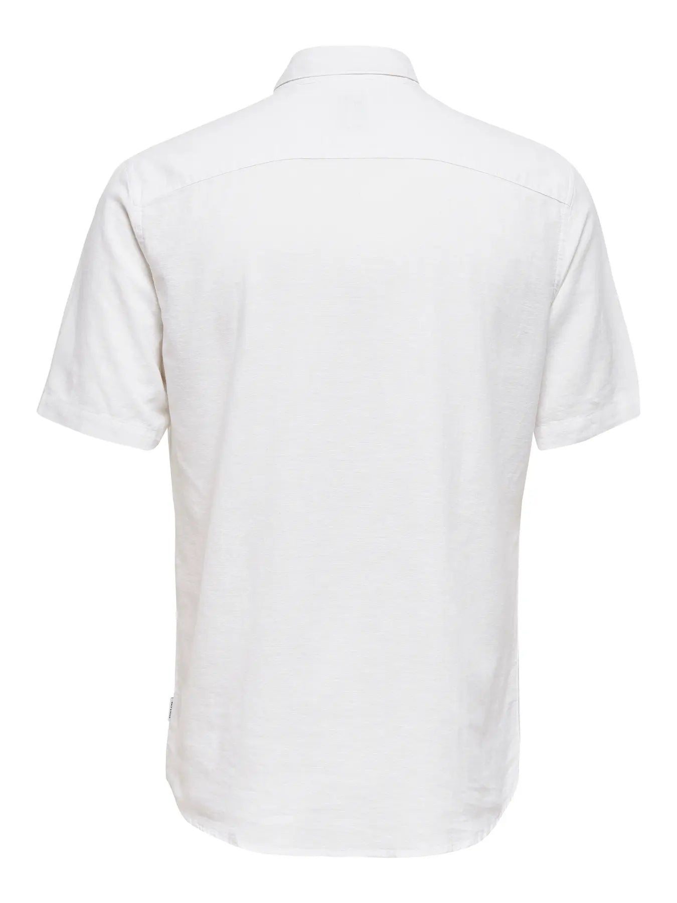 ONLY CAMISA LINO ONSCAIDEN MANGA CORTA BLANCA