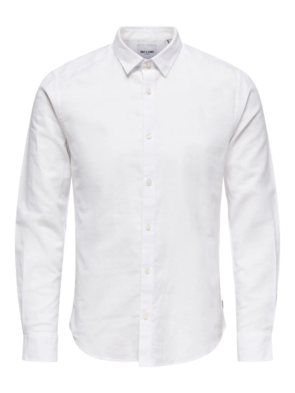 ONLY CAMISA LINO ONSCADEN MANGA LARGA BLANCA