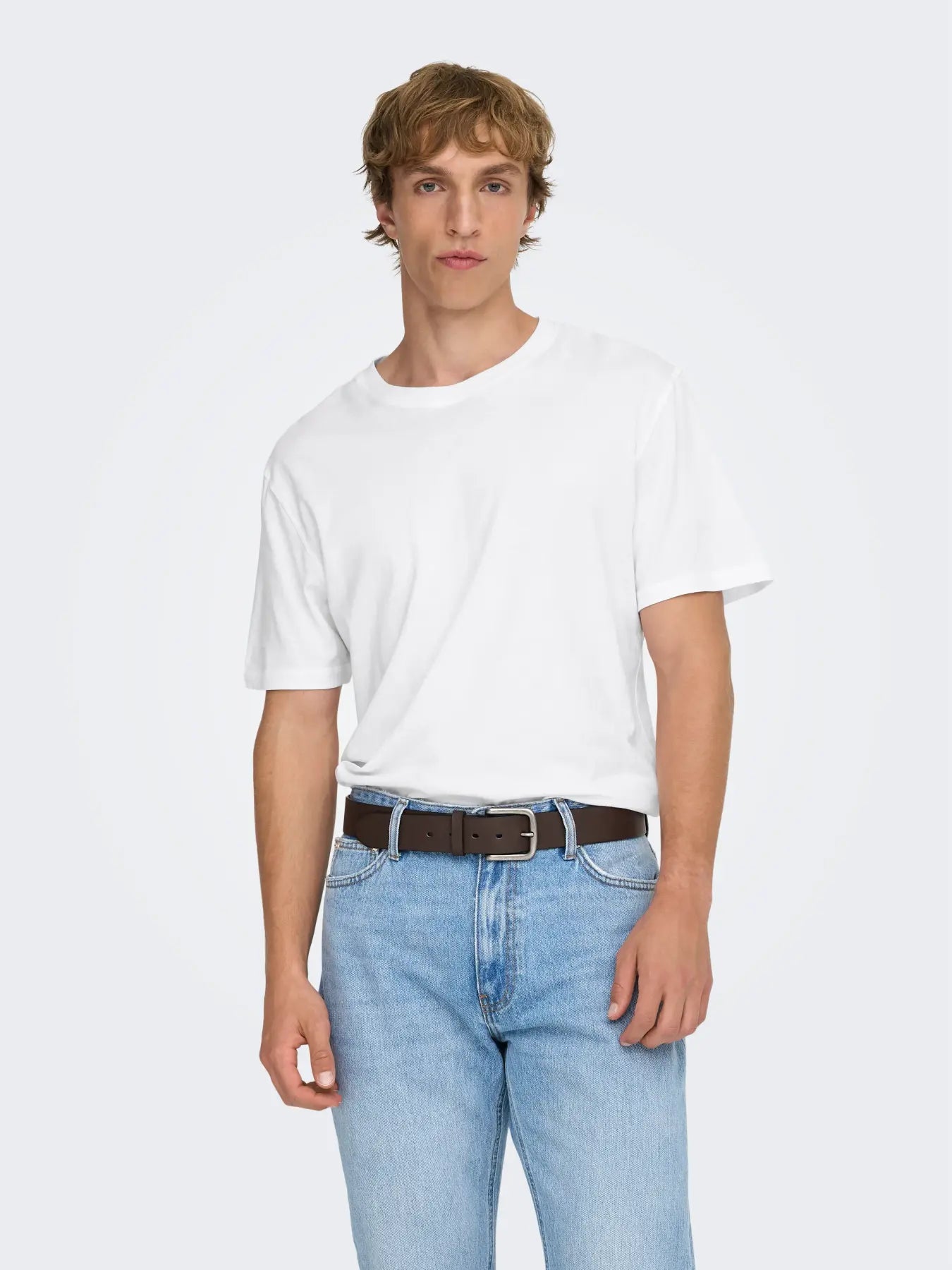 ONLY CAMISETA BASICA ONSMAX REGULAR FIT BLANCA