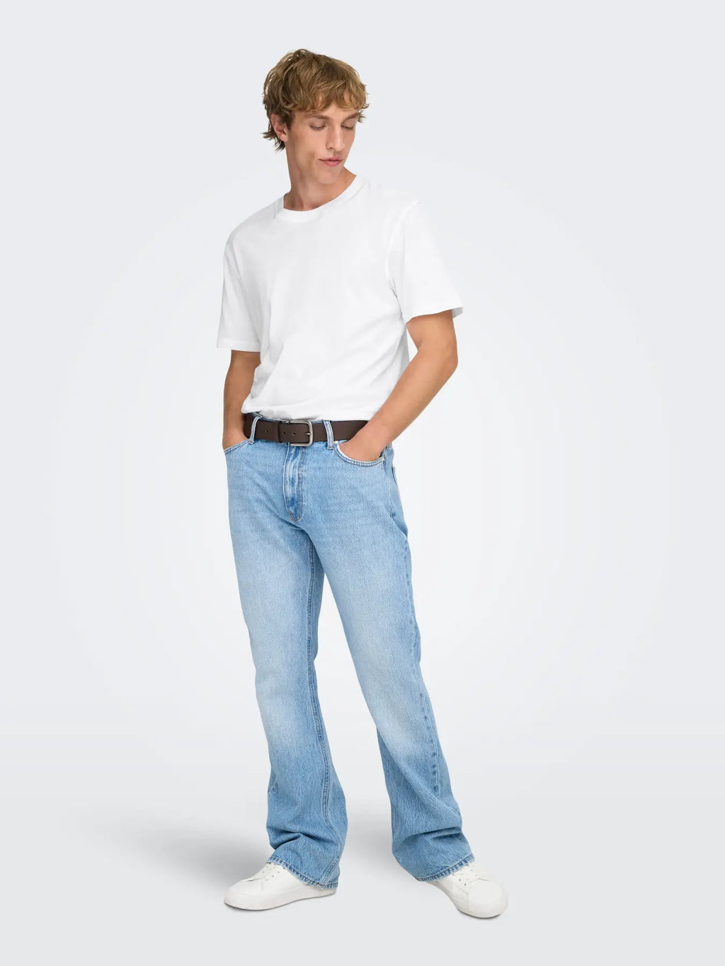 ONLY CAMISETA BASICA ONSMAX REGULAR FIT BLANCA