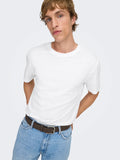 ONLY CAMISETA BASICA ONSMAX REGULAR FIT BLANCA
