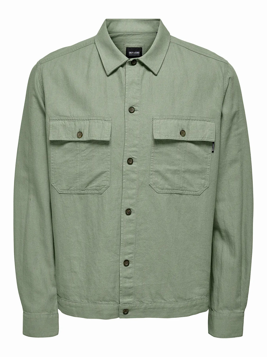 ONLY CHAQUETA OVERSIZED LINO VERDE