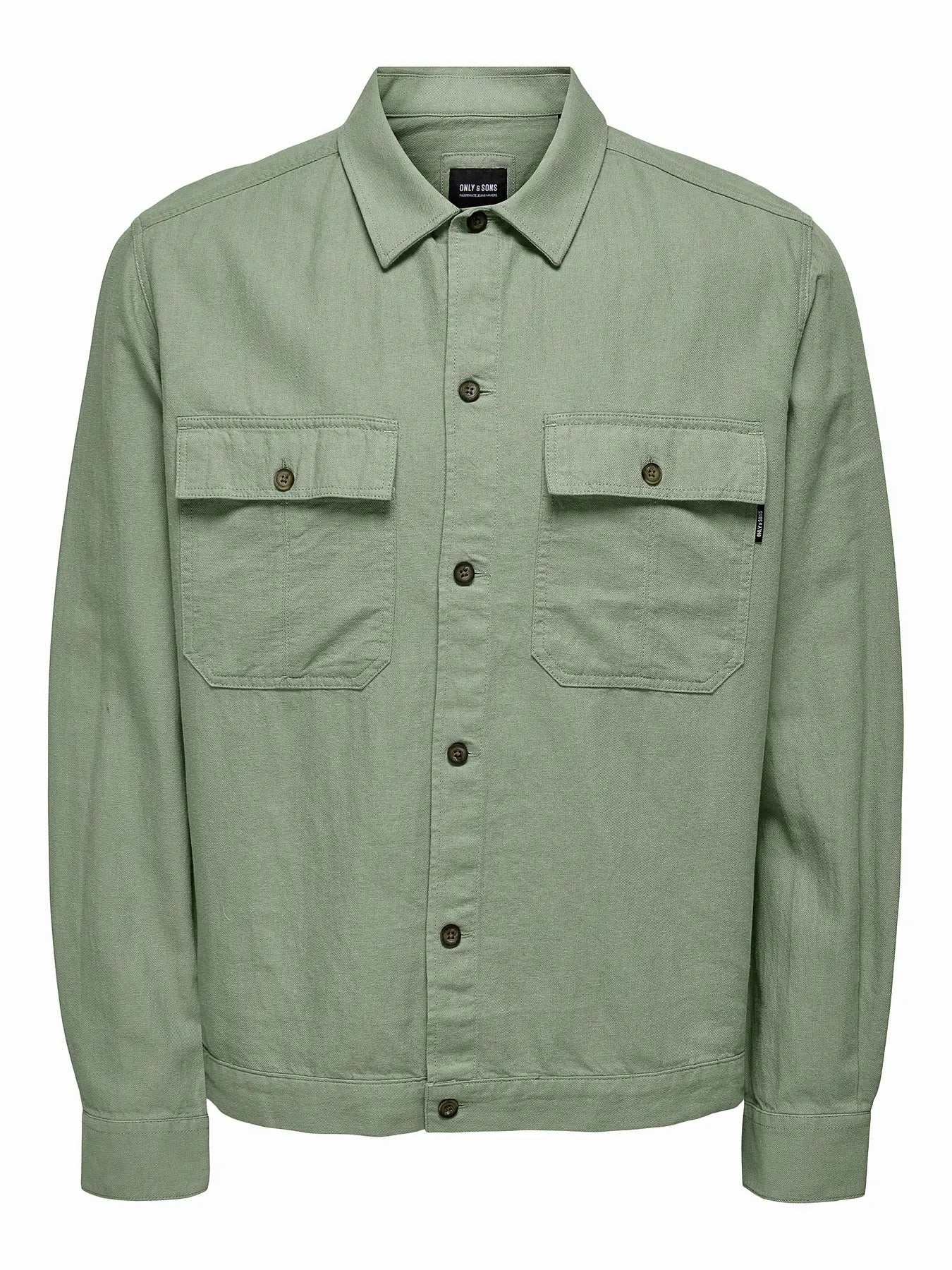 ONLY CHAQUETA OVERSIZED LINO VERDE