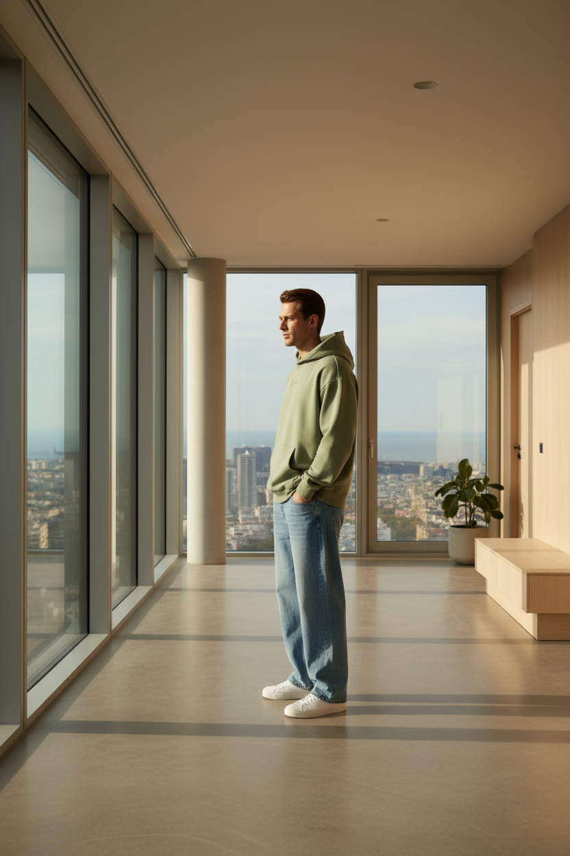 KARL KANI SUDADERA OVERSIZED CON CAPUCHA SIGNATURE VERDE