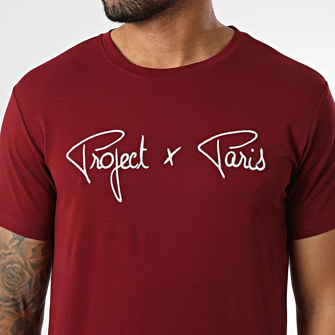 PROJECT PARIS CAMISETA SLIM FIT   GRANATE