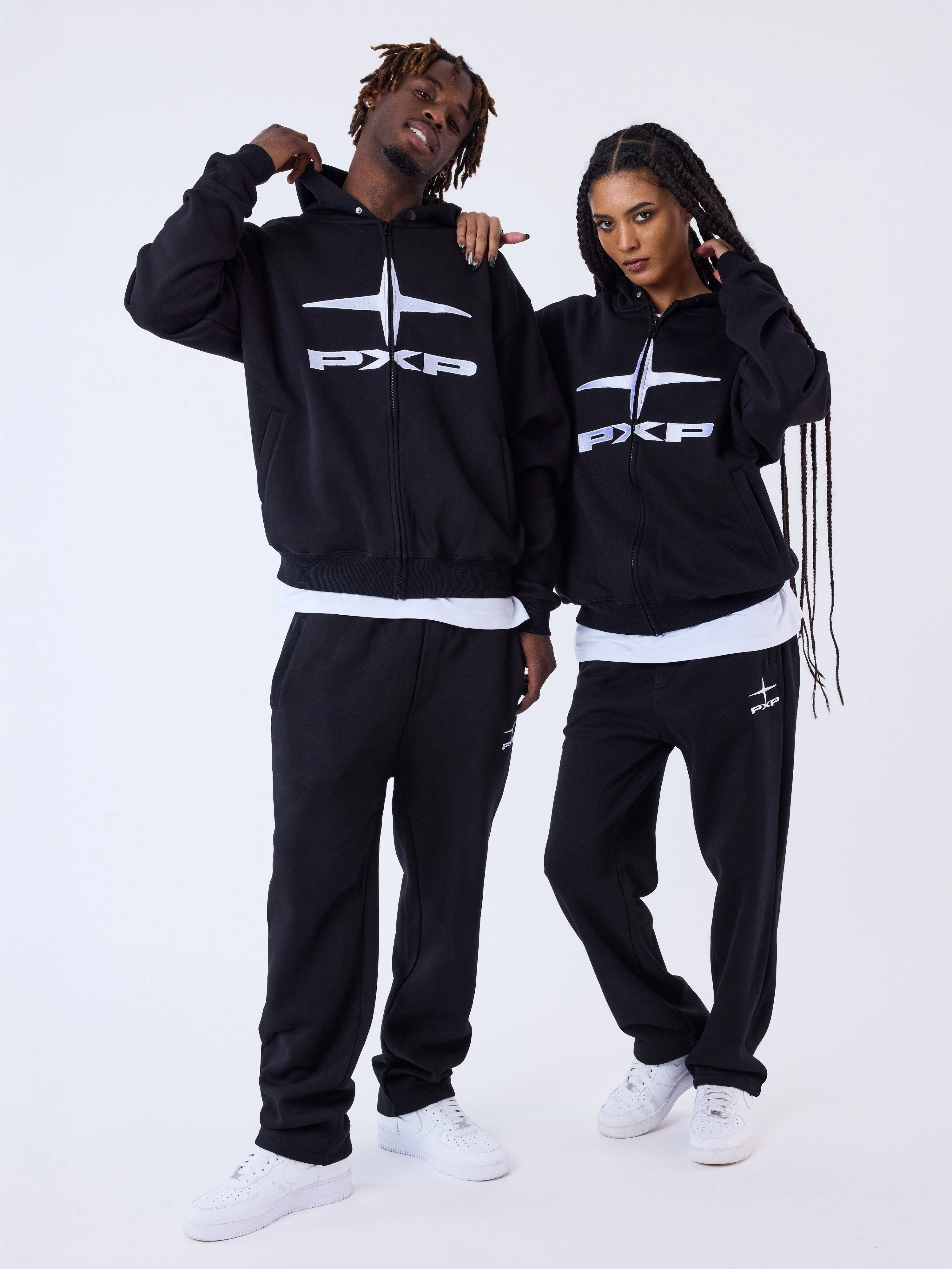 PROJECT PARIS PANTALON CHANDAL ANCHO   NEGRO