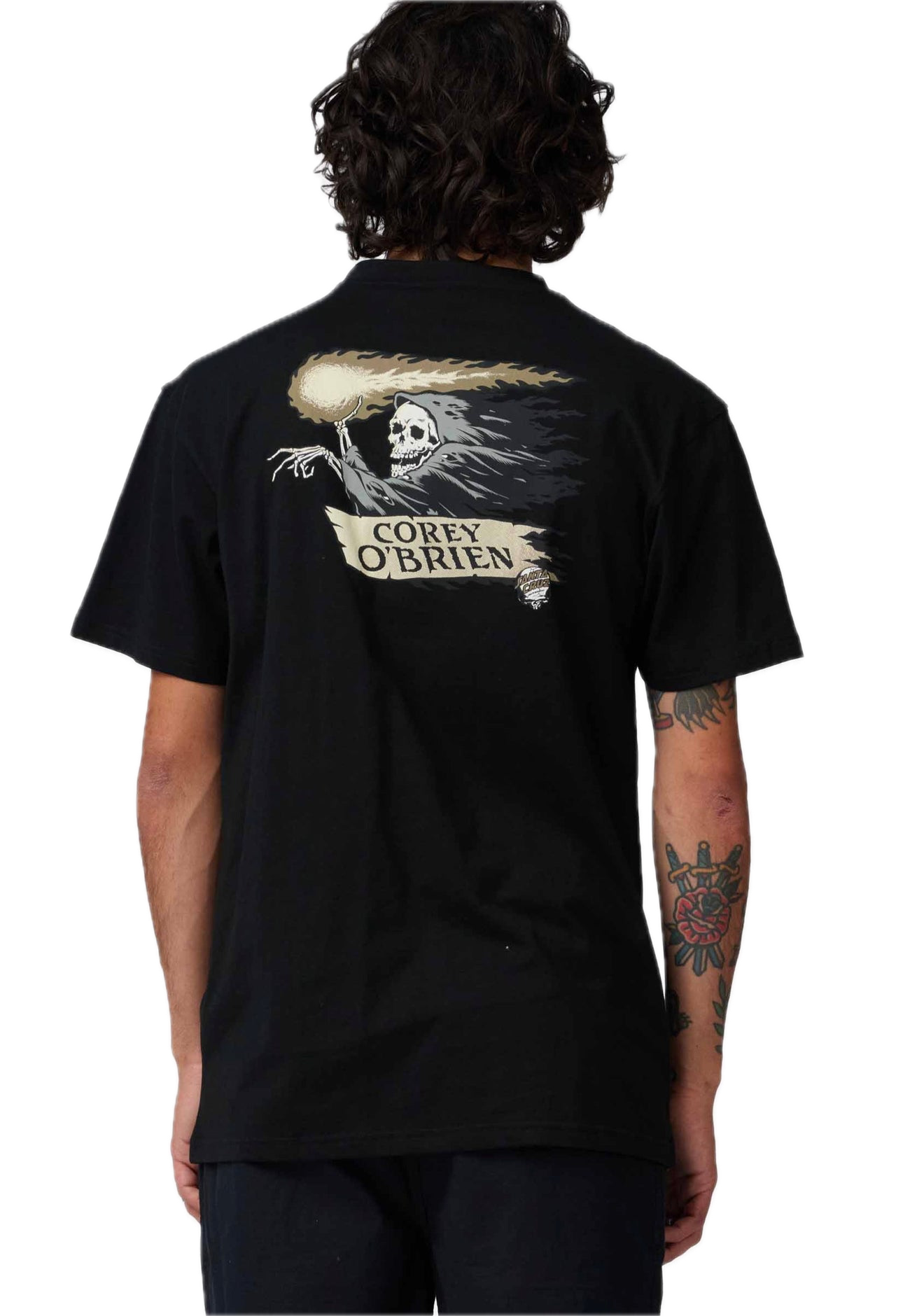 SANTA CRUZ CAMISETA OBRIEN REAPER NEGRA