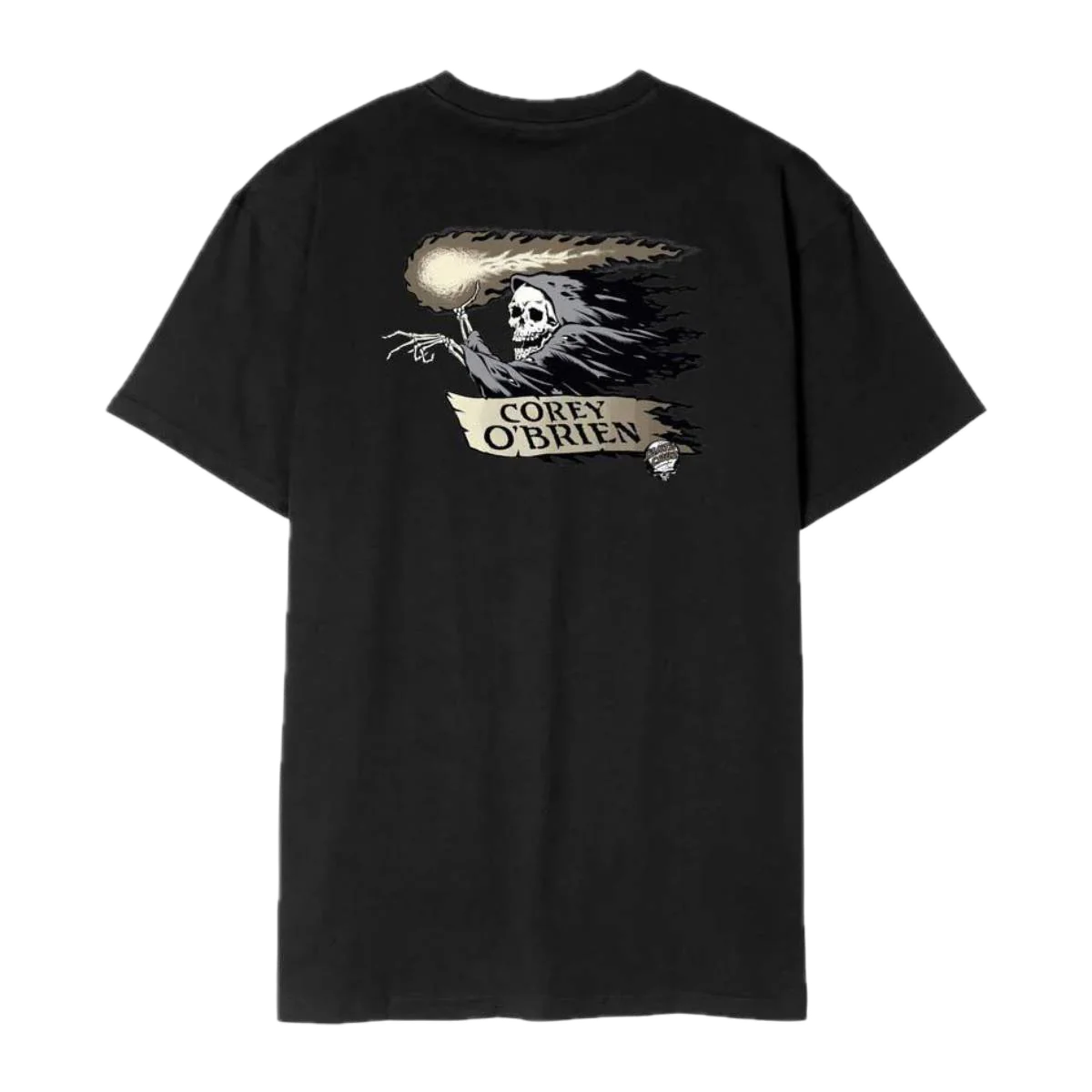 SANTA CRUZ CAMISETA OBRIEN REAPER NEGRA